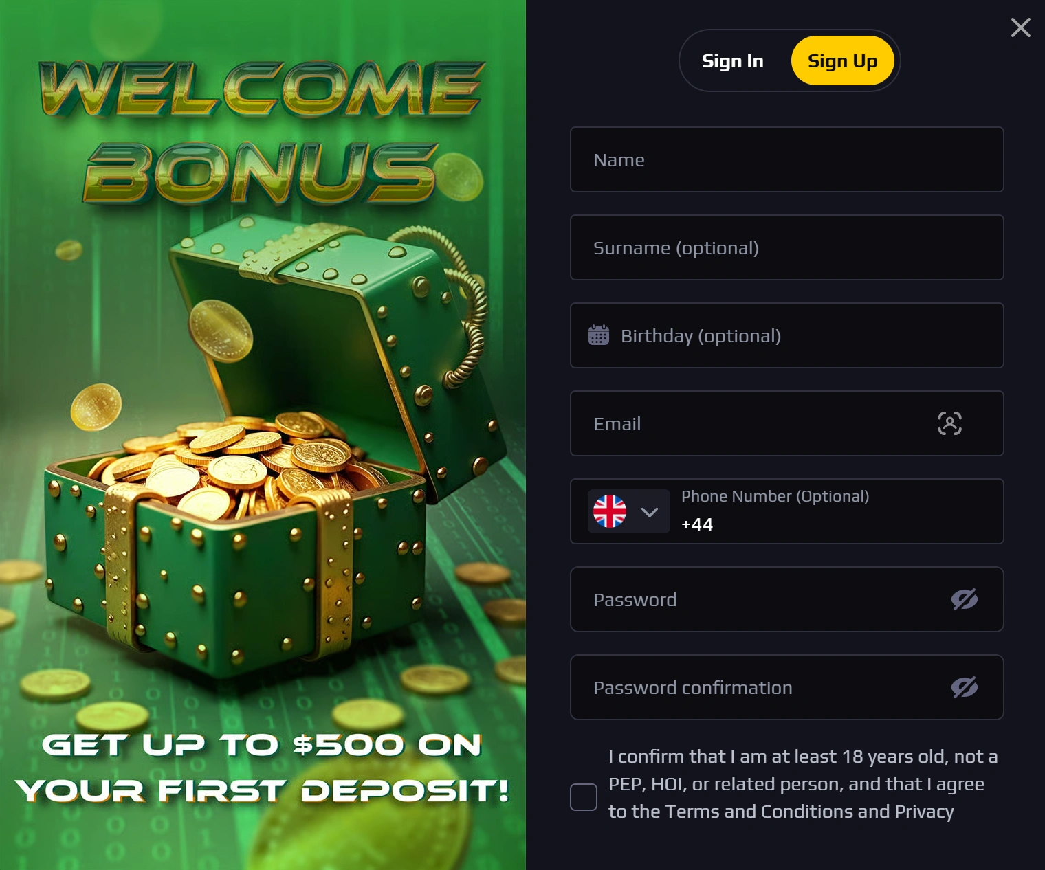 Register and Log In at RoyaleSpins Casino